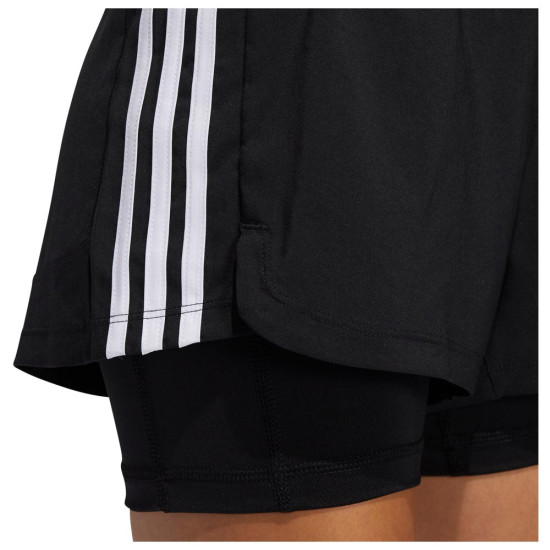 Adidas Γυναικείο σορτς Pacer 3-Stripes 2in1 Shorts